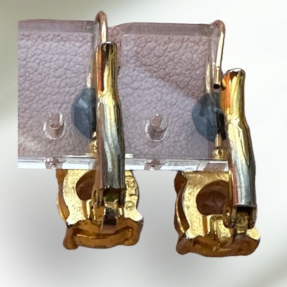 Vintage Liz Claiborne Drop Earrings Signed - Picture 3 of 3